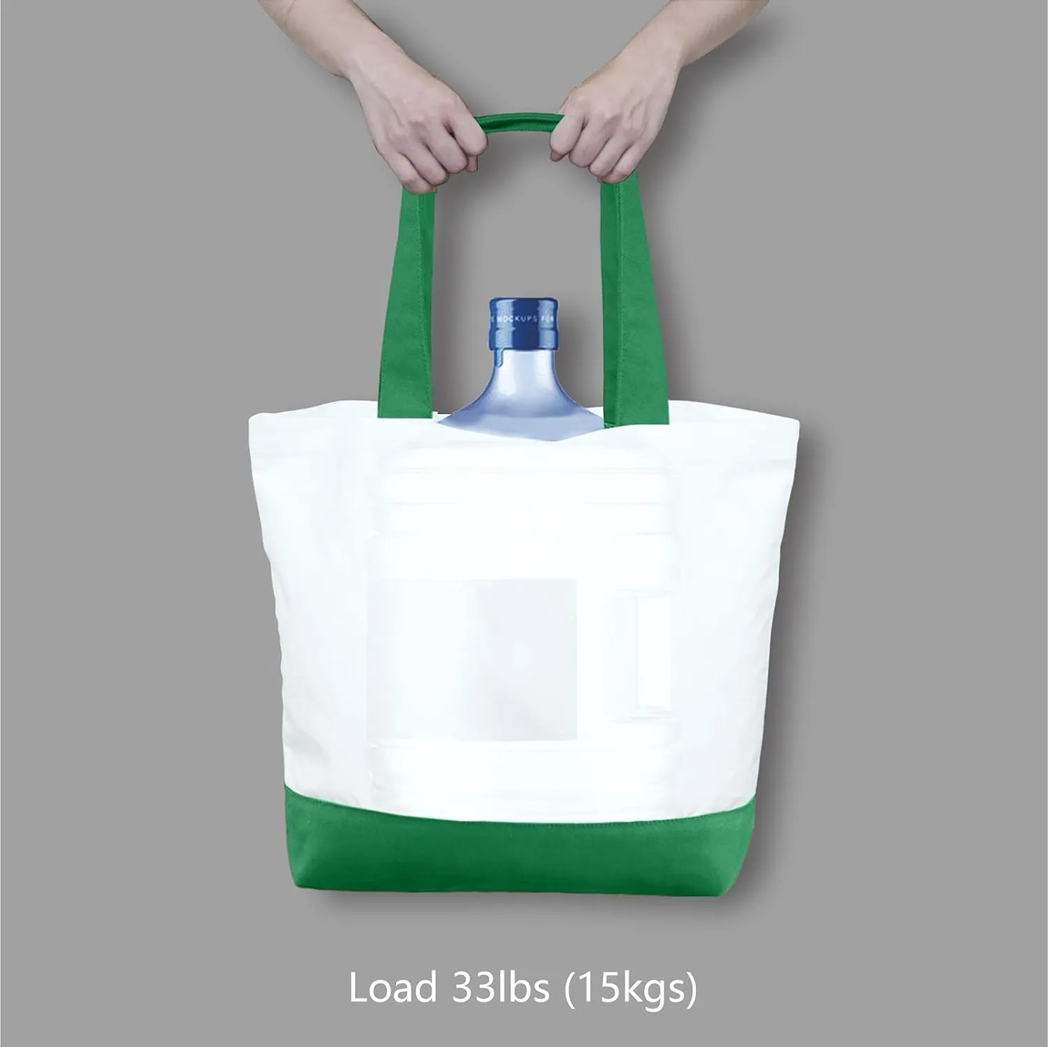 TOPDesign 3-Pack Super Strong Large 12oz Cotton Canvas Tote Bags, Reusable Grocery Shopping Cloth Bags, Fashionable Two-Tone Totes for Crafts, DIY Your Creative Designs