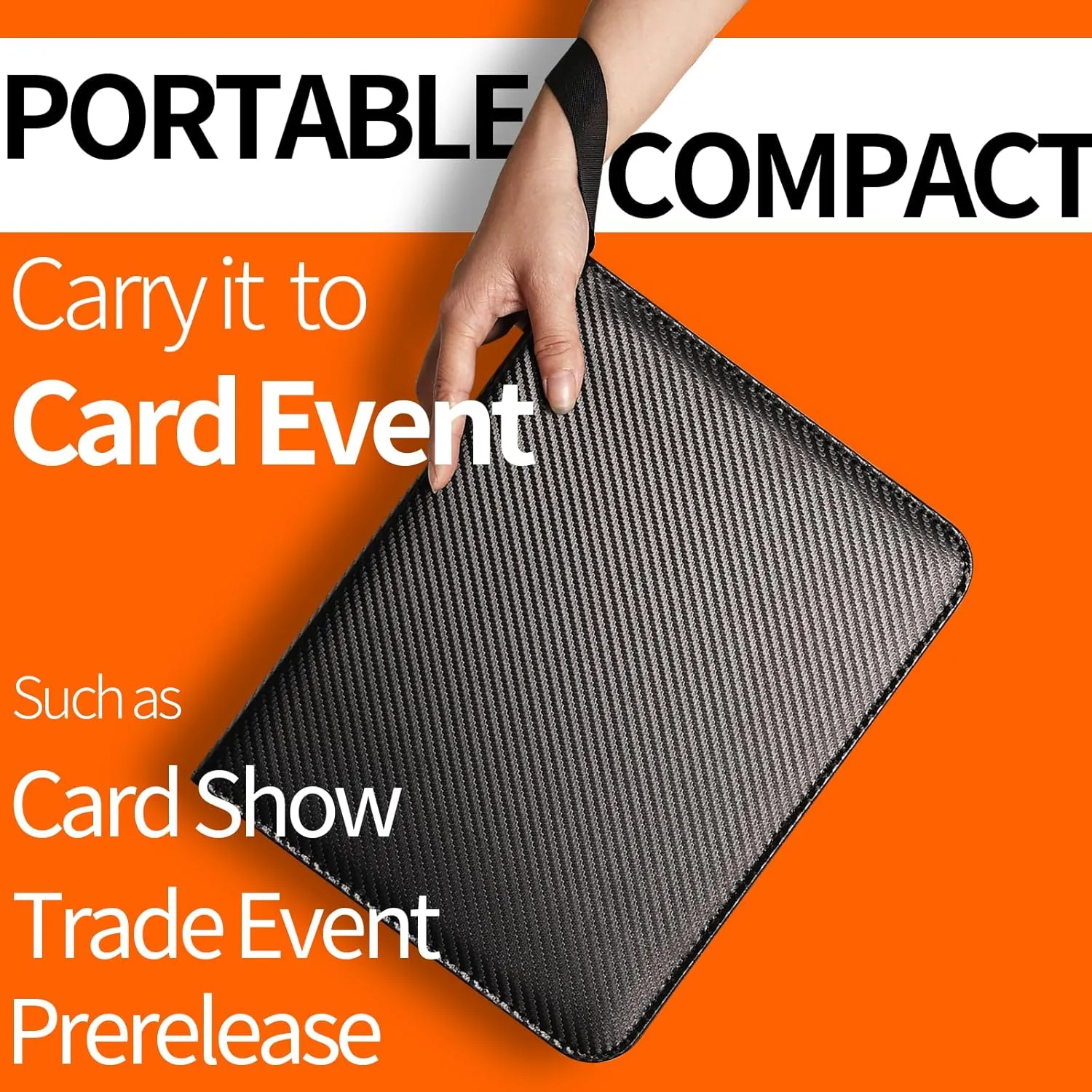 Toploader Binder 4 Pocket - Upgraded Hold 144 Toploaders with Sleeves for 3" x 4" Rigid Portable Card Holders Double Sided PU Card Holder for Sports Card, MTG, TCG, Game