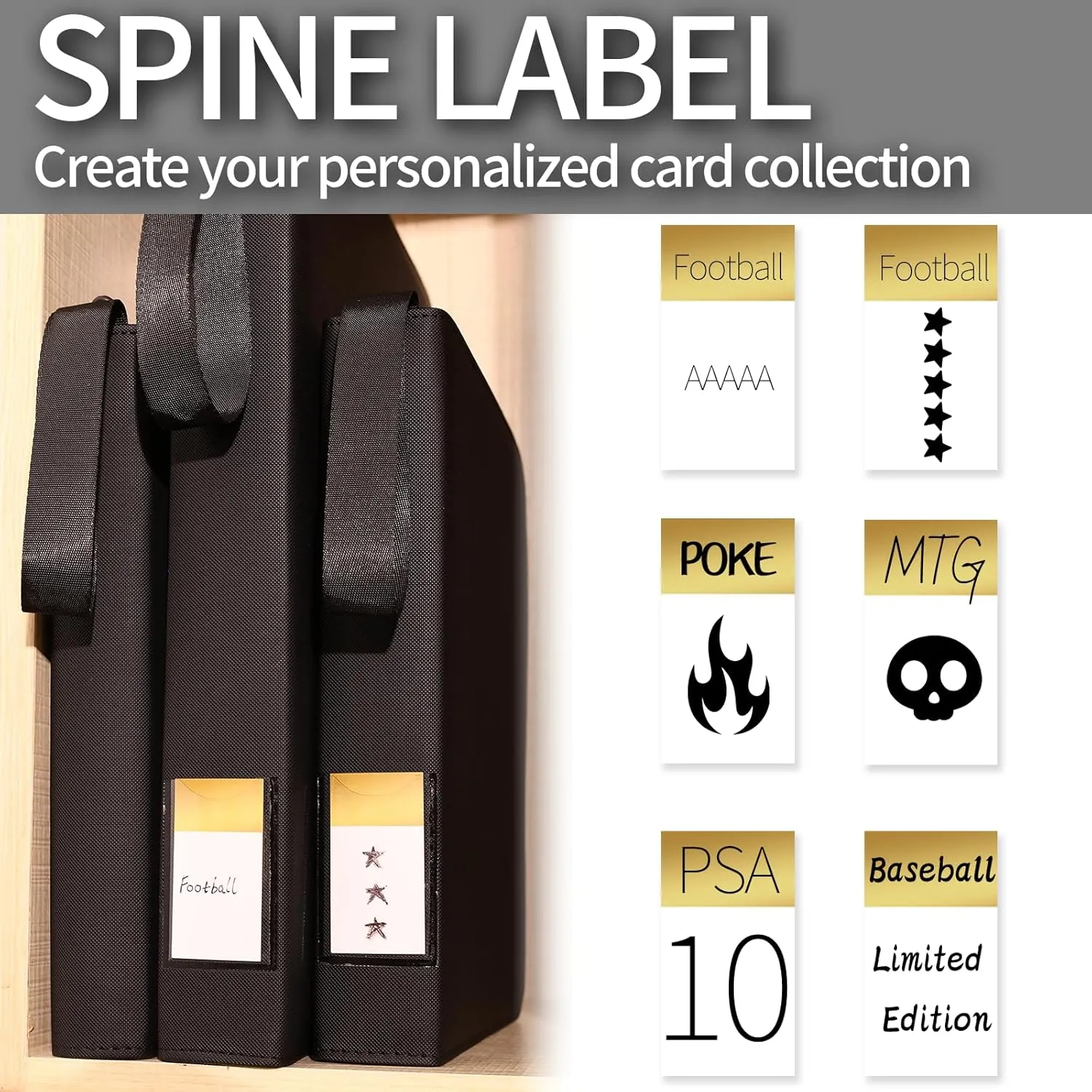 Toploader Binder 4 Pockets, Portable Trading Card Binder Holder Albums Book for Sports, Trading, and Gaming Cards Black - Total 144 Pockets