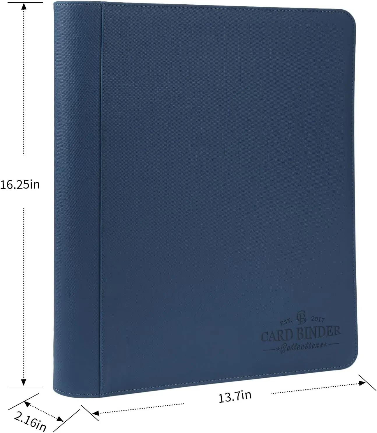Toploader Binder,Toploader Hard Cases, 9-Pocket Pages Sleeves Hold up 288 Cards.Toploader Card Binder with Sleeves for “3×4” rigid，Card Holder(blue)