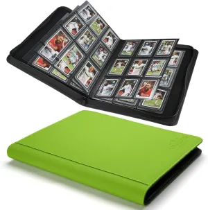 Toploader Binder,Toploader Hard Cases, 9-Pocket Pages Sleeves Hold up 288 Cards.Toploader Card Binder with Sleeves for “3×4” rigid，Card Holder(Grass Green)