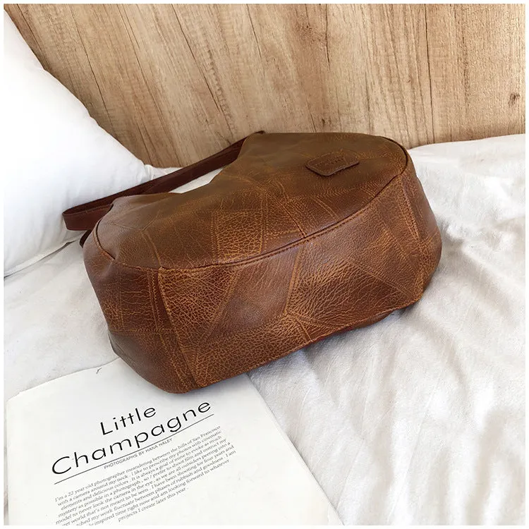 Tote Bag Artistic Simple Shoulder Handbag Multi-Compartment Leisure Women's Cross-Body Bag