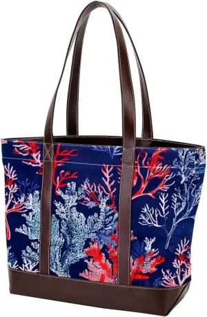 Tote Bag for Women, Large Tote Bags for Women, Women's Tote Handbags, Marine Animal Shark Swarm, Totes for Women