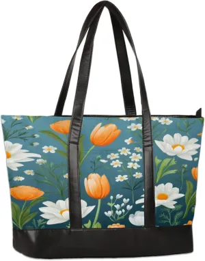 Tote Bag for Women with Zipper, Laptop Tote Bags Laptop Sleeve Case Shoulder Bag Messenger Bags