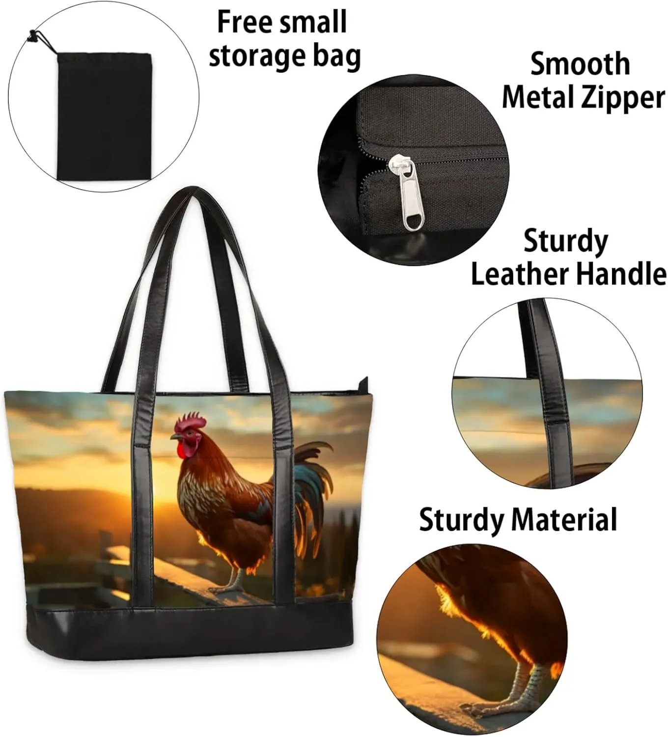 Tote Bag for Women with Zipper, Laptop Tote Bags Laptop Sleeve Case Shoulder Bag Messenger Bags