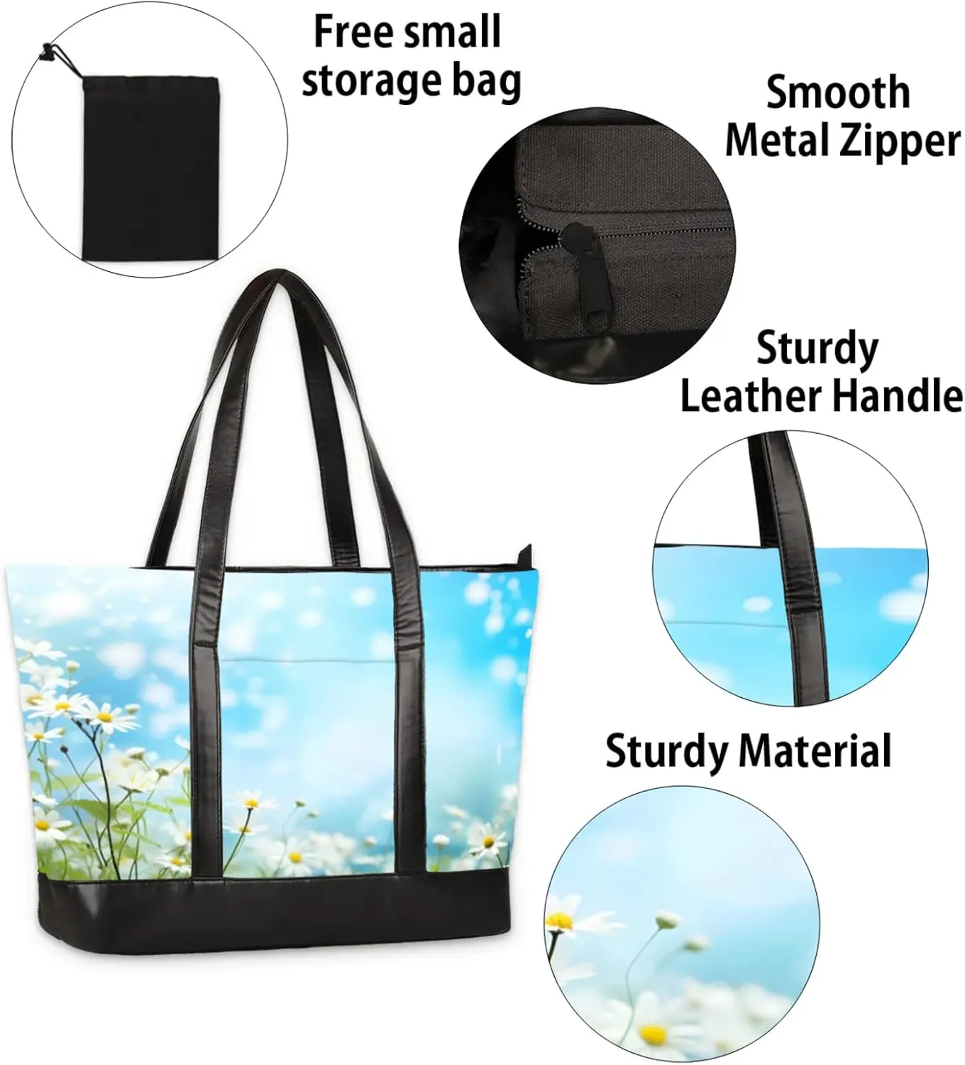 Tote Bag for Women with Zipper, Laptop Tote Bags Laptop Sleeve Case Shoulder Bag Messenger Bags