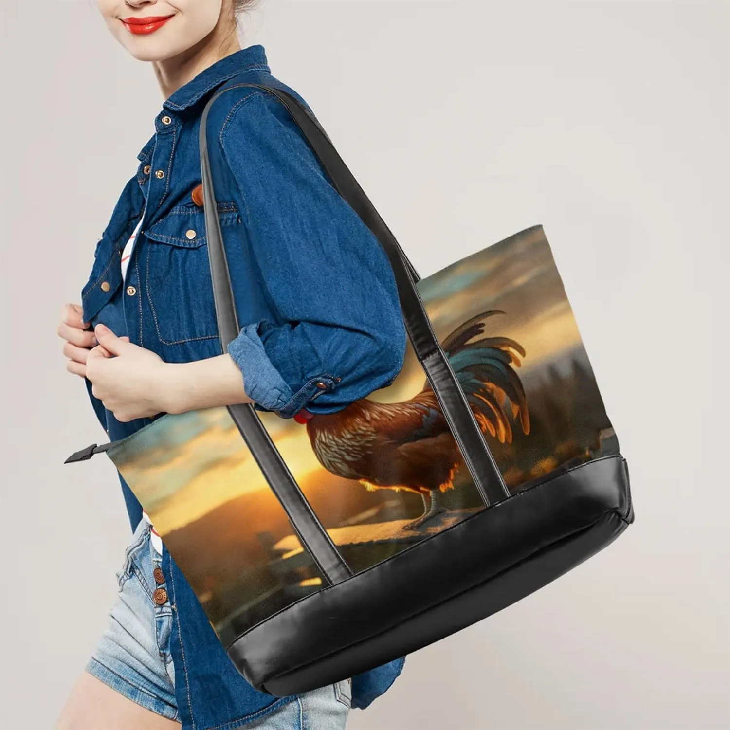 Tote Bag for Women with Zipper, Laptop Tote Bags Laptop Sleeve Case Shoulder Bag Messenger Bags