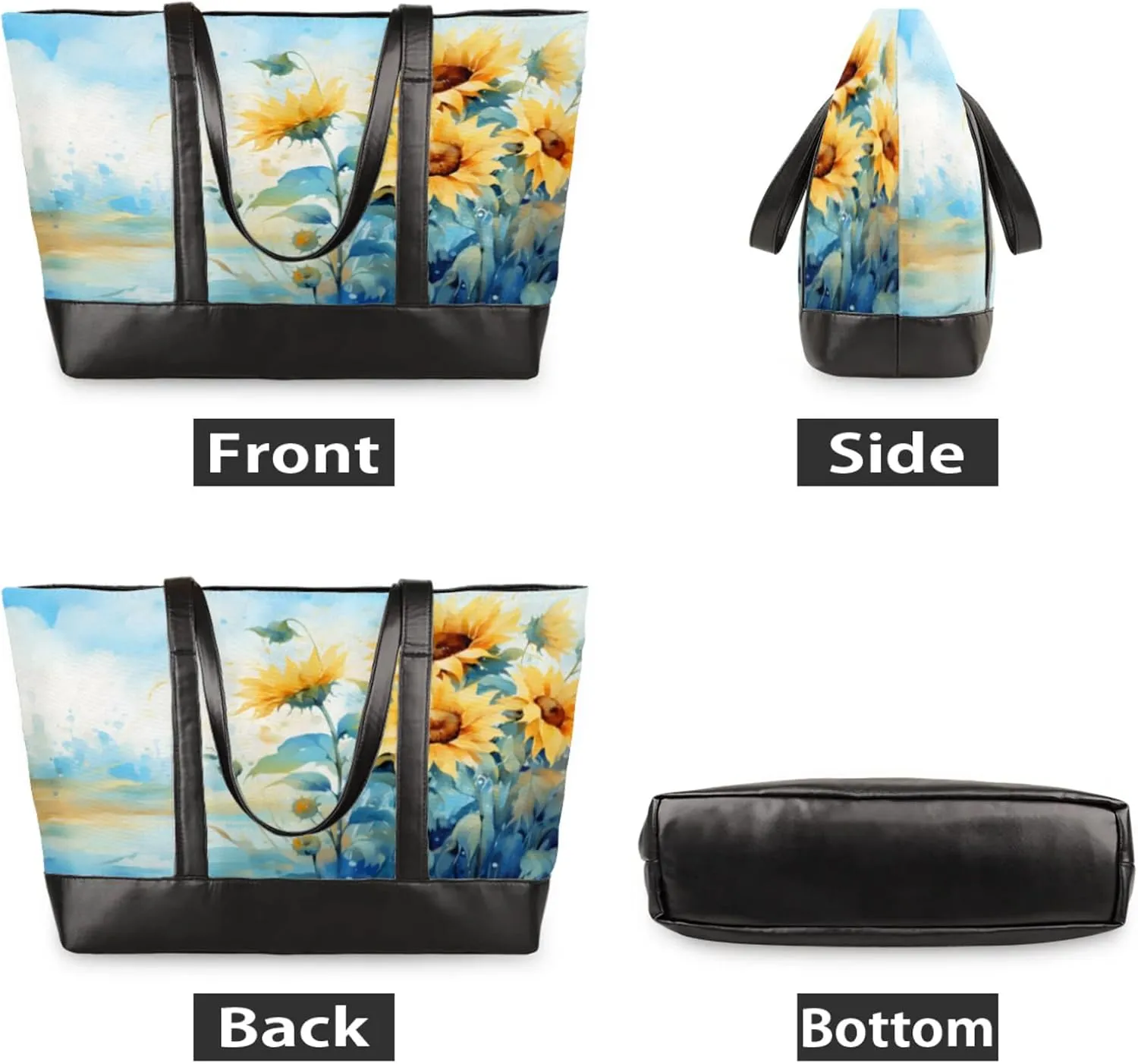 Tote Bag for Women with Zipper, Laptop Tote Bags Laptop Sleeve Case Shoulder Bag Messenger Bags