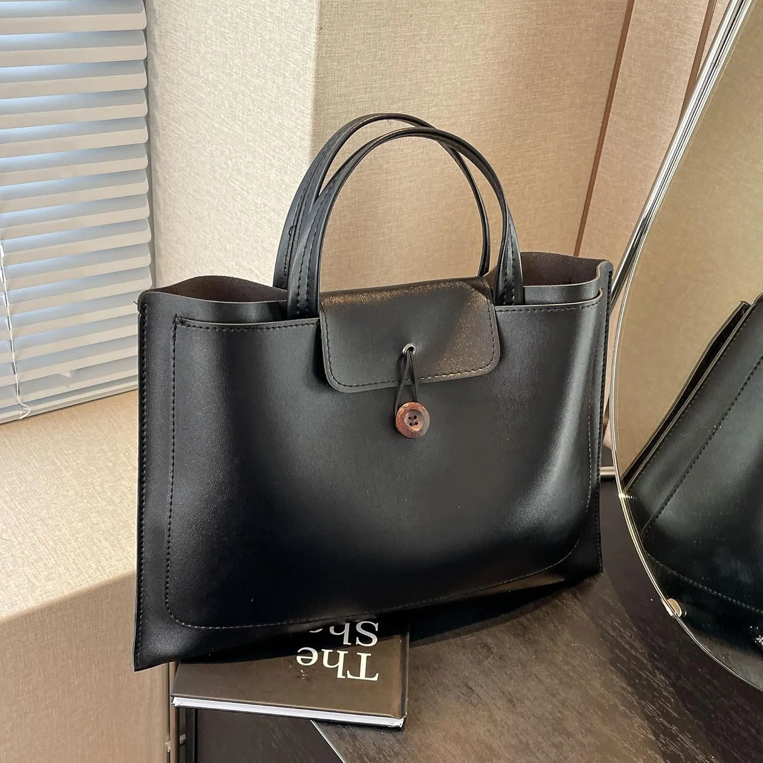 Tote bag,Laptop Bag for Women and Men, Waterproof Leather Computer Bags Business Office Work Bag Briefcase