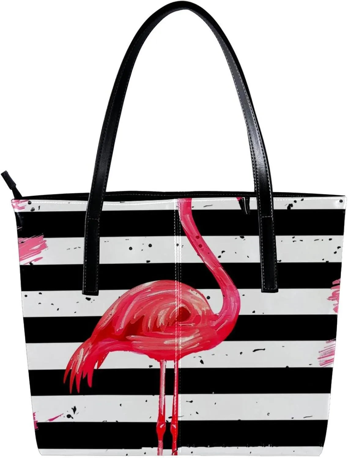 Tote Bags, Large Tote Bags for Women, Tote Bag with Zipper, Modern Simple Pattern Dark Red Vintage, Totes for Women