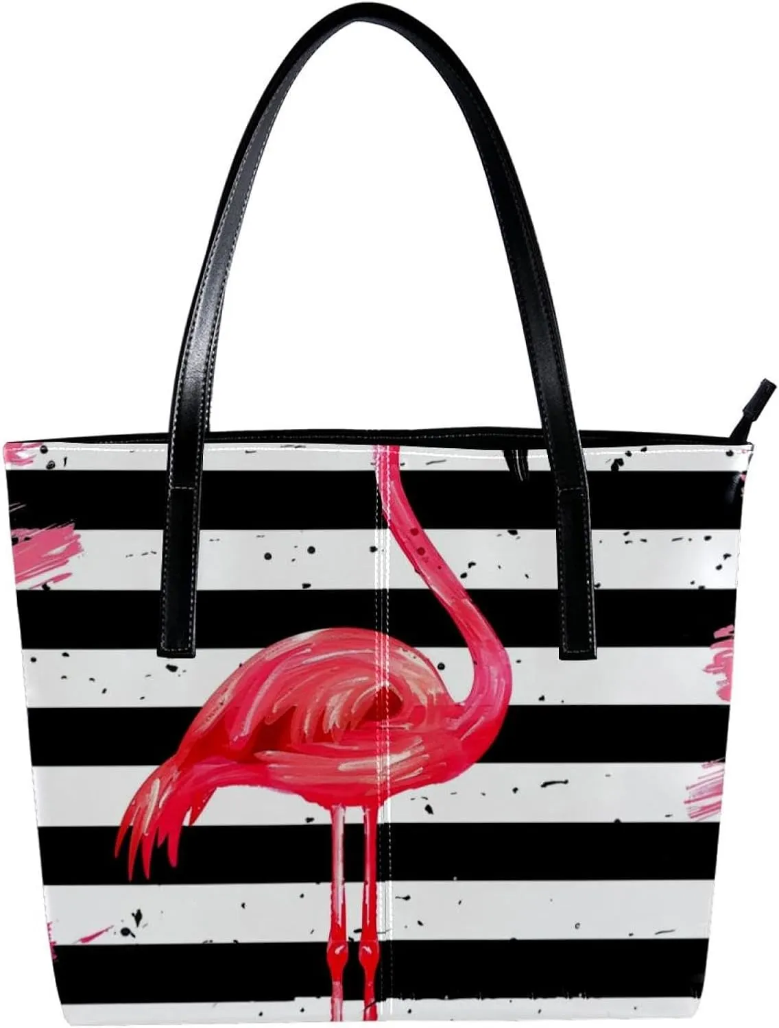 Tote Bags, Large Tote Bags for Women, Tote Bag with Zipper, Modern Simple Pattern Dark Red Vintage, Totes for Women