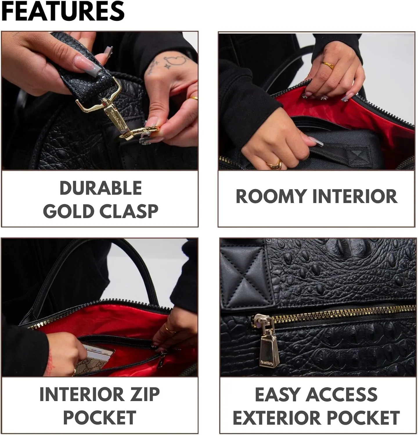 Tote&Carry Apollo 2 Duffle Bag for Travel Women & Men, TSA Approved Carry On Duffel Bag, Premium Vegan Leather w/Gold Hardware, Durable Weekender Luggage for All-Purpose Use (Brown, Regular)