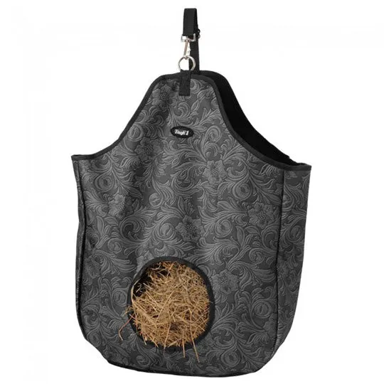 Tough 1 Black Leather Print Basic Hay Bag