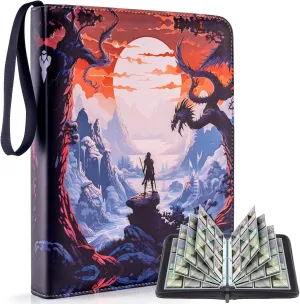 Trading Card Binder for MTG/YGO/PTCG Cards, Holds 900 Cards, Trading Card Holder, Game Collection Card Album, Gifts for Boys/Girls