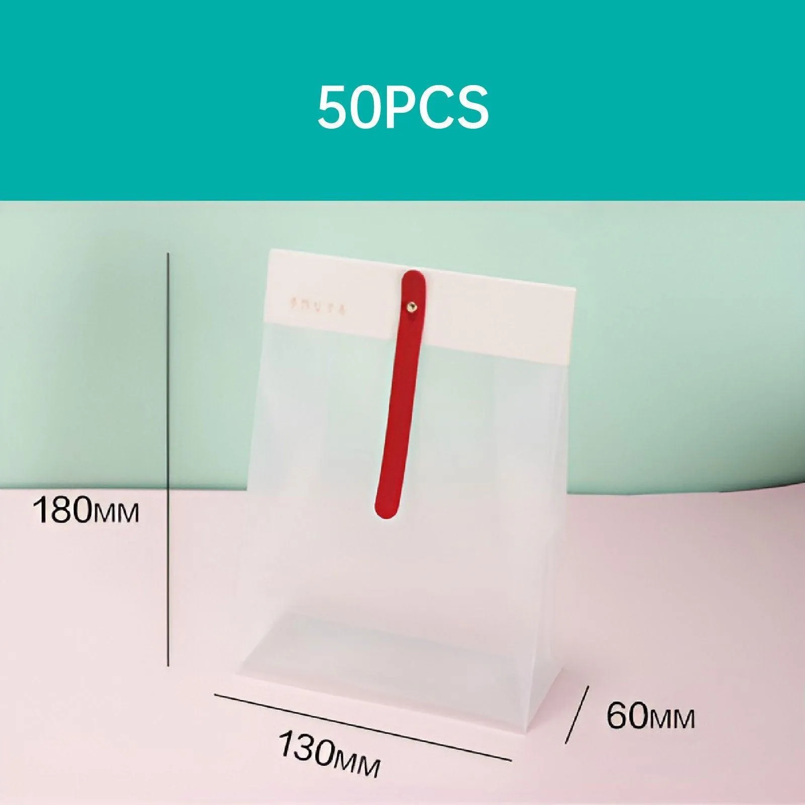 Translucent PP Cookie Bags 6Colors 50PCS