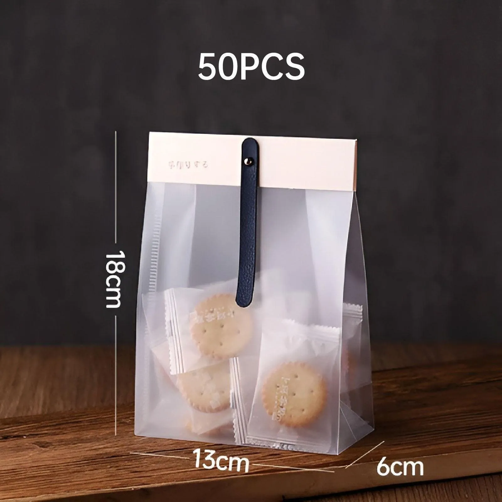 Translucent PP Cookie Bags 6Colors 50PCS