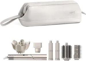 Travel Storage Bag for Dyson Airwrap/Shark Flexstyle Complete Styler and Attachments, Portable Handheld Travel Case, Waterproof Hair Dryer Carrying Case, Organizer Bag with Large Opening (Grey)