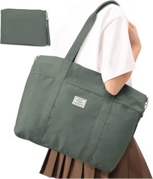 Travel Tote Bag for Women, Laptop Tote Bag with Laptop Compartments&Clutch Purse, Large Shoulder Bag for Travel, Work