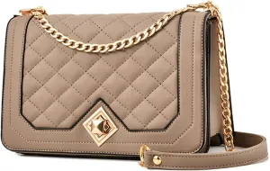 Travistar Crossbody Bags for Women Small Handbags PU Leather Shoulder Bag Purse Evening Bag Quilted Satchels with Chain Strap