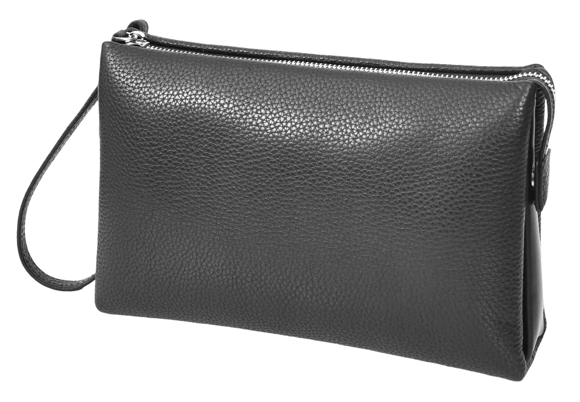 Trekkerwrist Real Leather Lockable Wrist Clutch Bag Black