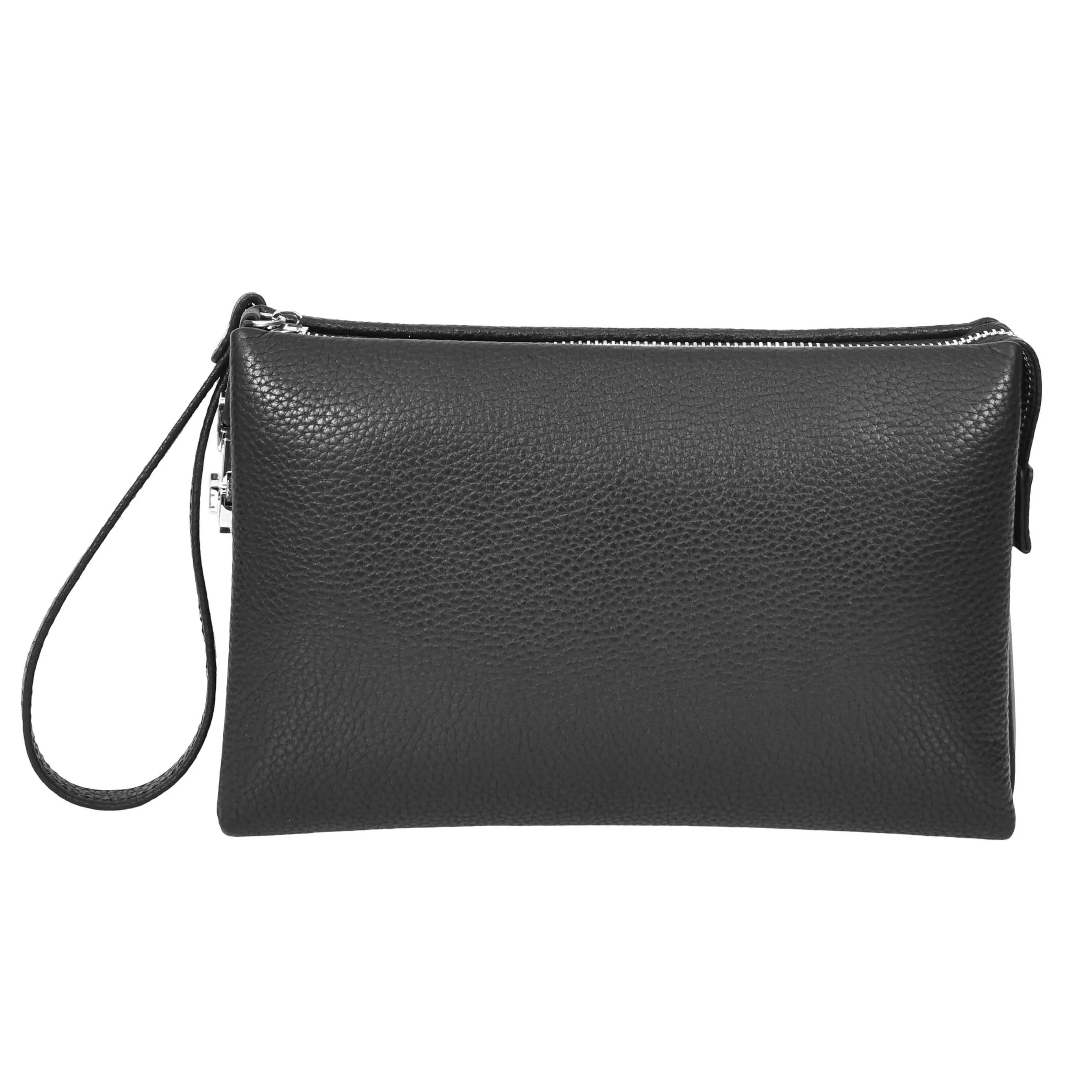 Trekkerwrist Real Leather Lockable Wrist Clutch Bag Black