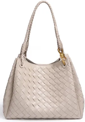 Trendy Woven Bucket Hobo Bags Women Underarm Shoulder Bag Cute Satchels Crossbody Purse PU Leather Top-Handle Tote Handbag