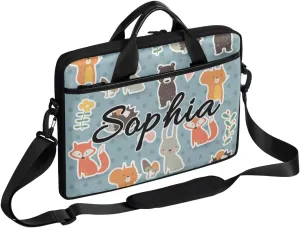 TropicalLife Personalized Laptop Bag 15 Inch Custom Sleeve Case with Handle Shoulder Strap Computer Messenger Bag