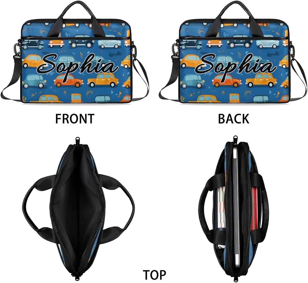 TropicalLife Personalized Laptop Bag 15 Inch Custom Sleeve Case with Handle Shoulder Strap Computer Messenger Bag