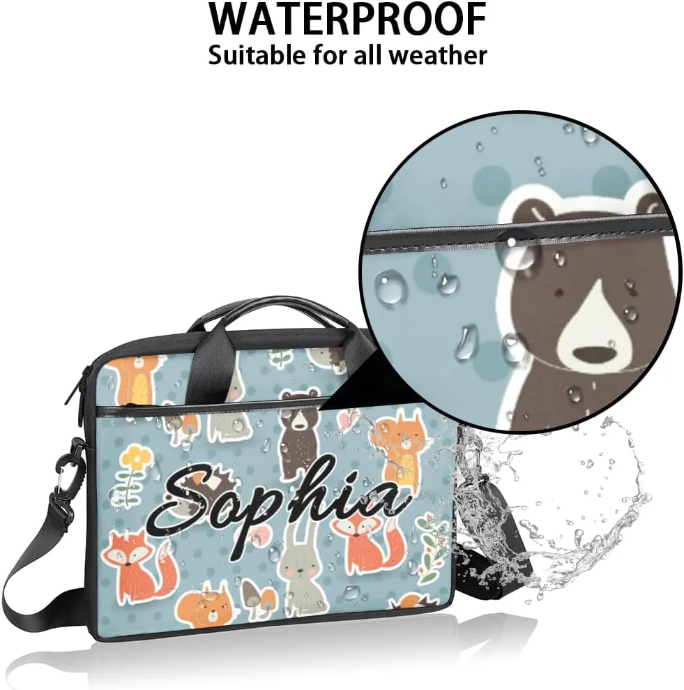 TropicalLife Personalized Laptop Bag 15 Inch Custom Sleeve Case with Handle Shoulder Strap Computer Messenger Bag