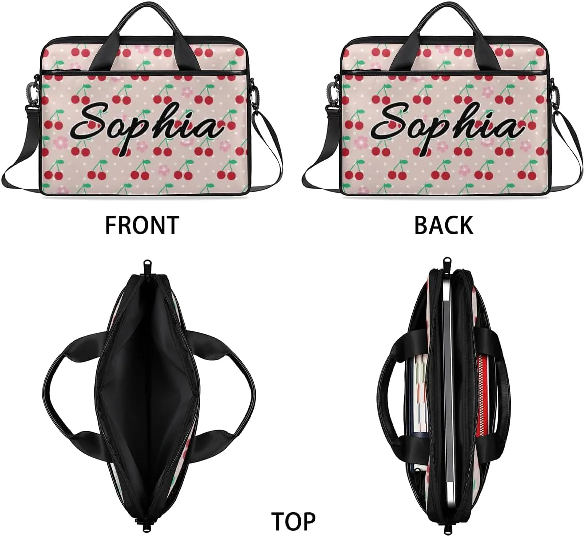 TropicalLife Personalized Laptop Bag 15 Inch Custom Sleeve Case with Handle Shoulder Strap Computer Messenger Bag