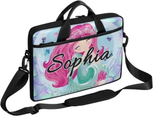 TropicalLife Personalized Laptop Bag 15 Inch Custom Sleeve Case with Handle Shoulder Strap Computer Messenger Bag