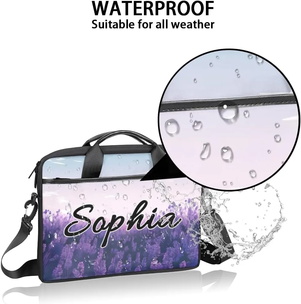 TropicalLife Personalized Laptop Bag 15 Inch Custom Sleeve Case with Handle Shoulder Strap Computer Messenger Bag