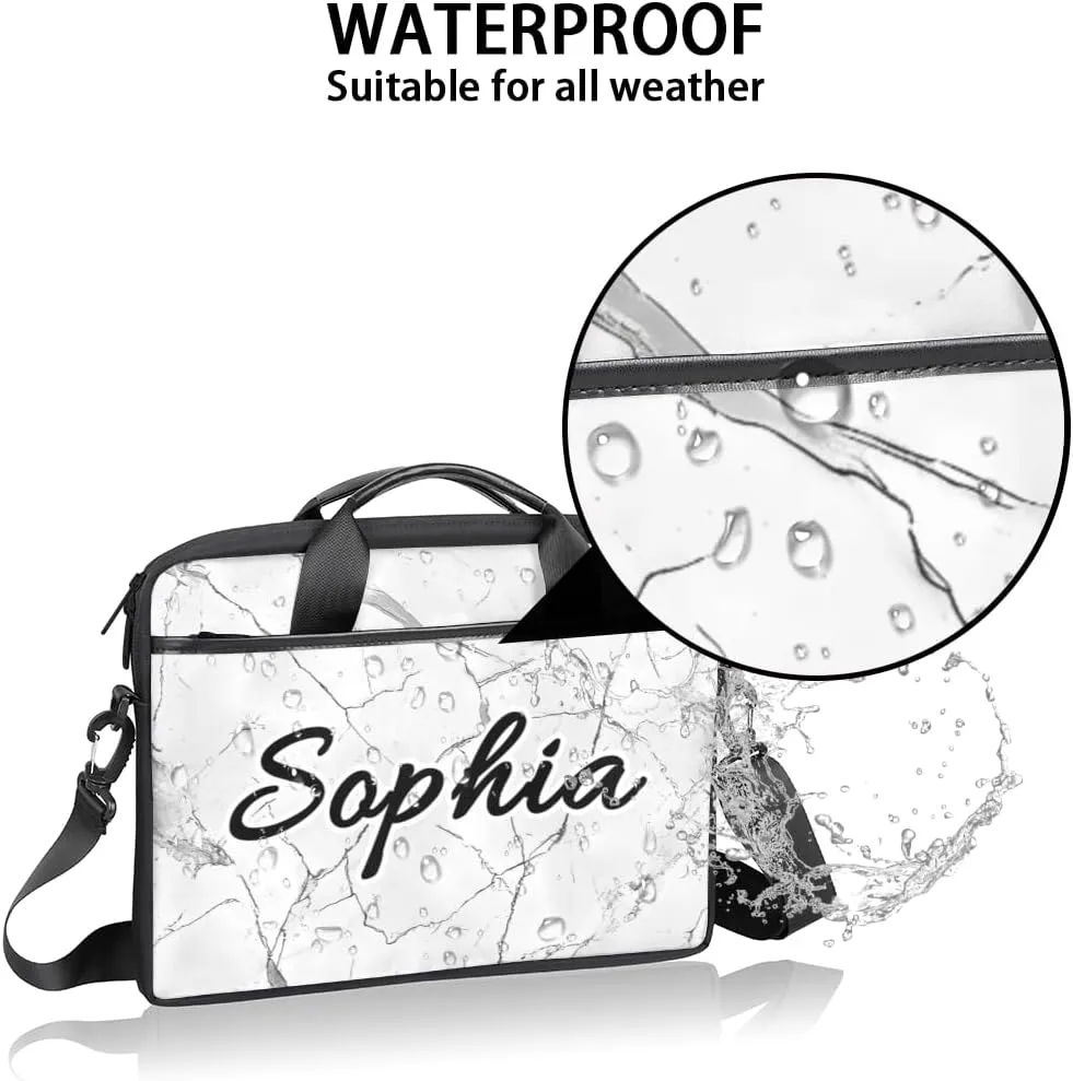 TropicalLife Personalized Laptop Bag 15 Inch Custom Sleeve Case with Handle Shoulder Strap Computer Messenger Bag