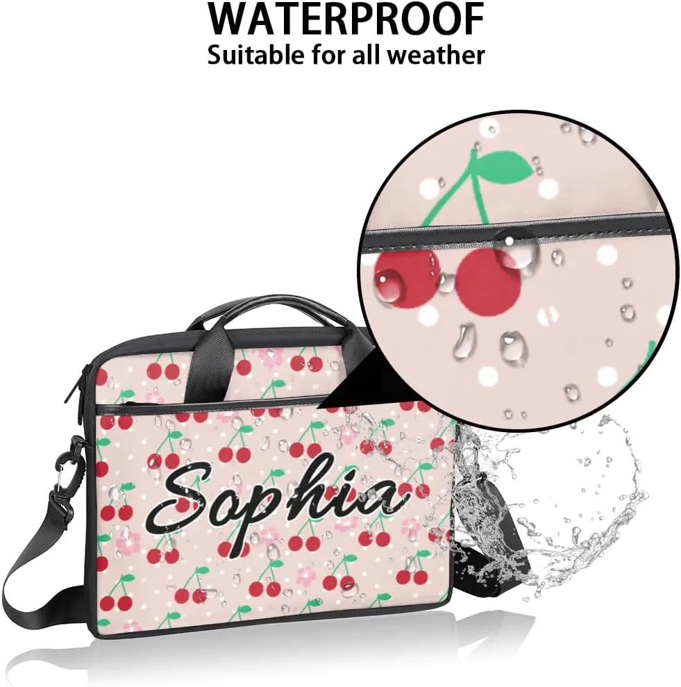 TropicalLife Personalized Laptop Bag 15 Inch Custom Sleeve Case with Handle Shoulder Strap Computer Messenger Bag
