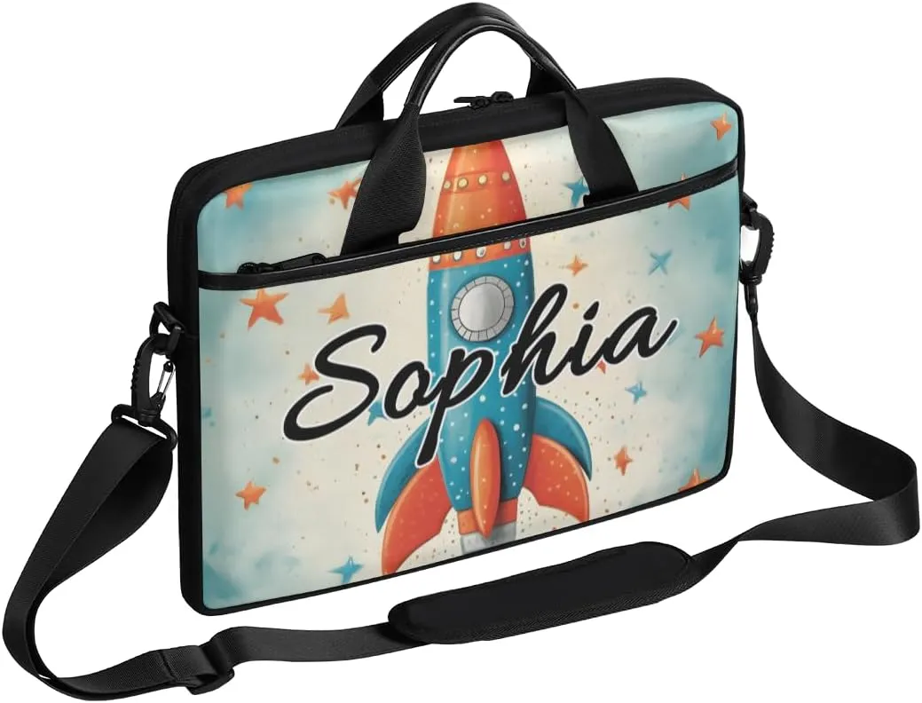 TropicalLife Personalized Laptop Bag 15 Inch Custom Sleeve Case with Handle Shoulder Strap Computer Messenger Bag