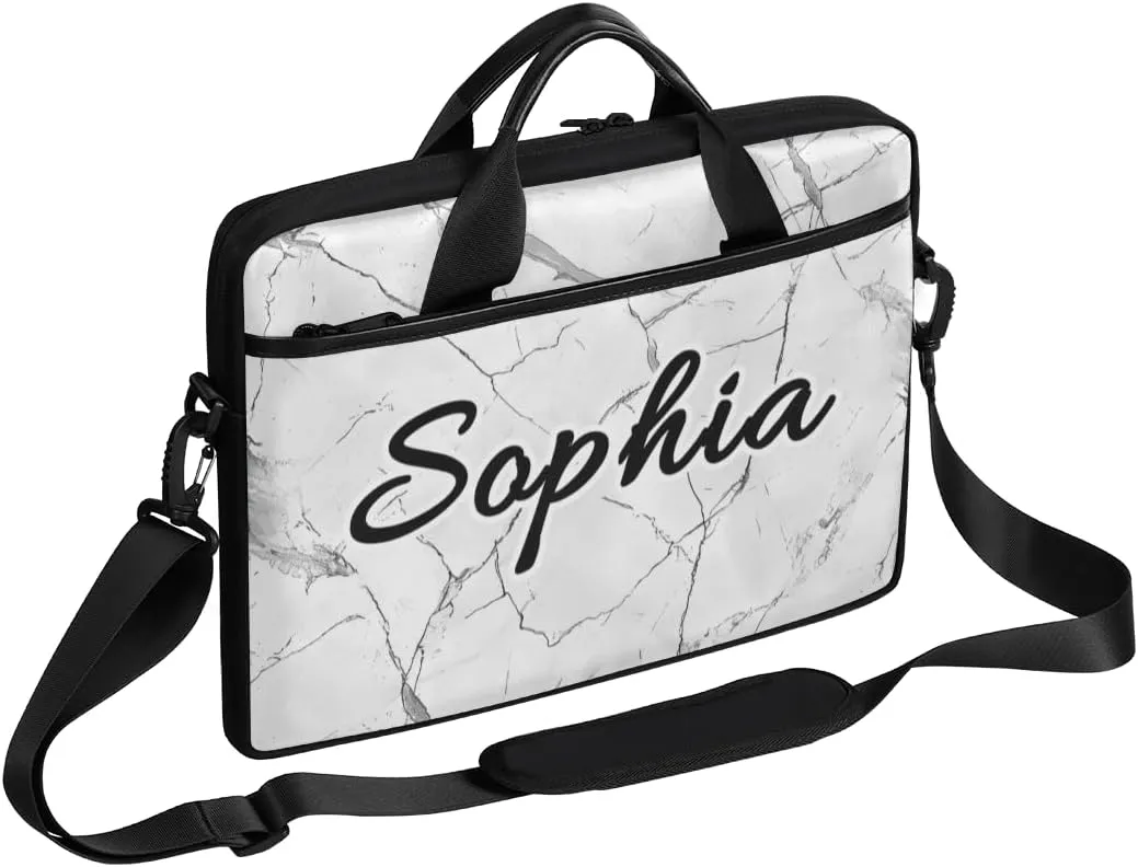 TropicalLife Personalized Laptop Bag 15 Inch Custom Sleeve Case with Handle Shoulder Strap Computer Messenger Bag