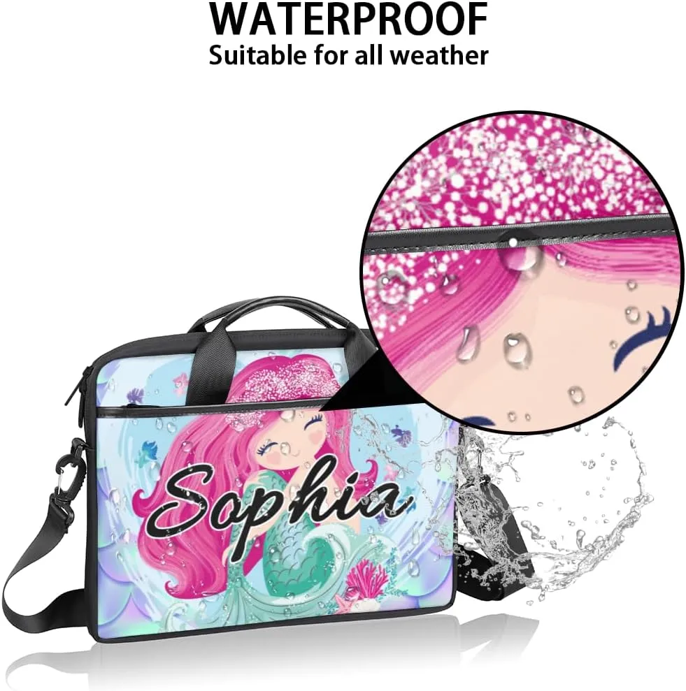 TropicalLife Personalized Laptop Bag 15 Inch Custom Sleeve Case with Handle Shoulder Strap Computer Messenger Bag