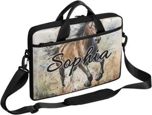 TropicalLife Personalized Laptop Bag 15 Inch Custom Sleeve Case with Handle Shoulder Strap Computer Messenger Bag