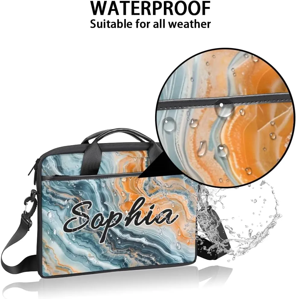 TropicalLife Personalized Laptop Bag 15 Inch Custom Sleeve Case with Handle Shoulder Strap Computer Messenger Bag