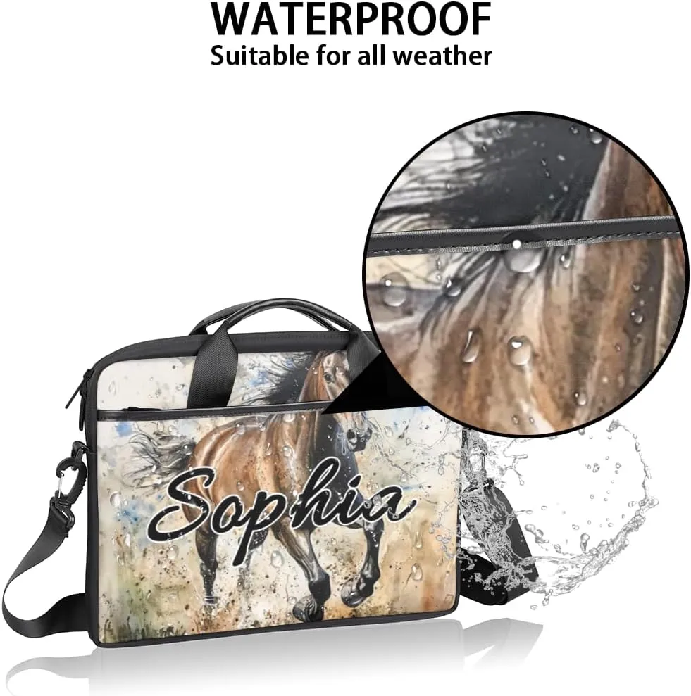 TropicalLife Personalized Laptop Bag 15 Inch Custom Sleeve Case with Handle Shoulder Strap Computer Messenger Bag