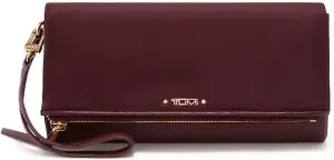TUMI - Voyageur Travel Wallet - Wristlet Wallet with Passport, Cash & Card Holders - Zipper Wallet for Women - With Gift Box - Beetroot