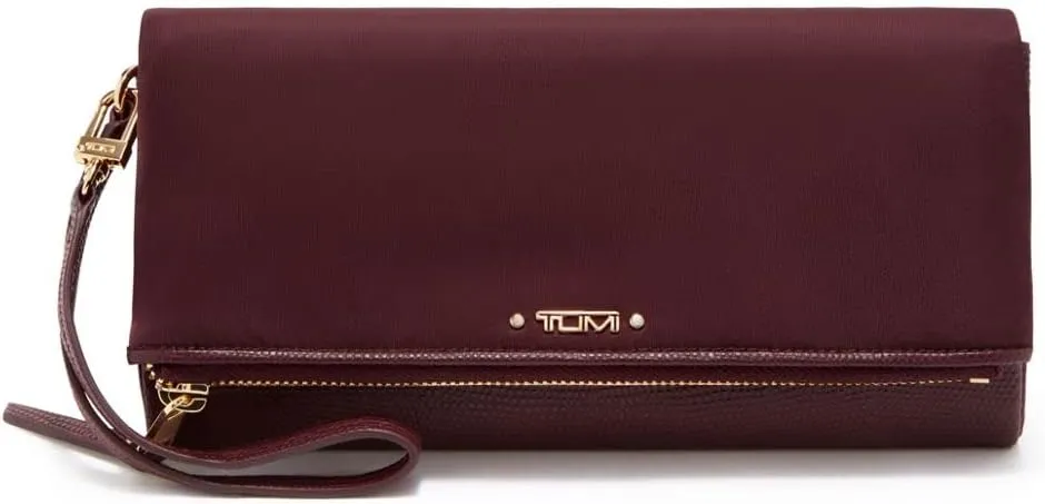 TUMI - Voyageur Travel Wallet - Wristlet Wallet with Passport, Cash & Card Holders - Zipper Wallet for Women - With Gift Box - Beetroot