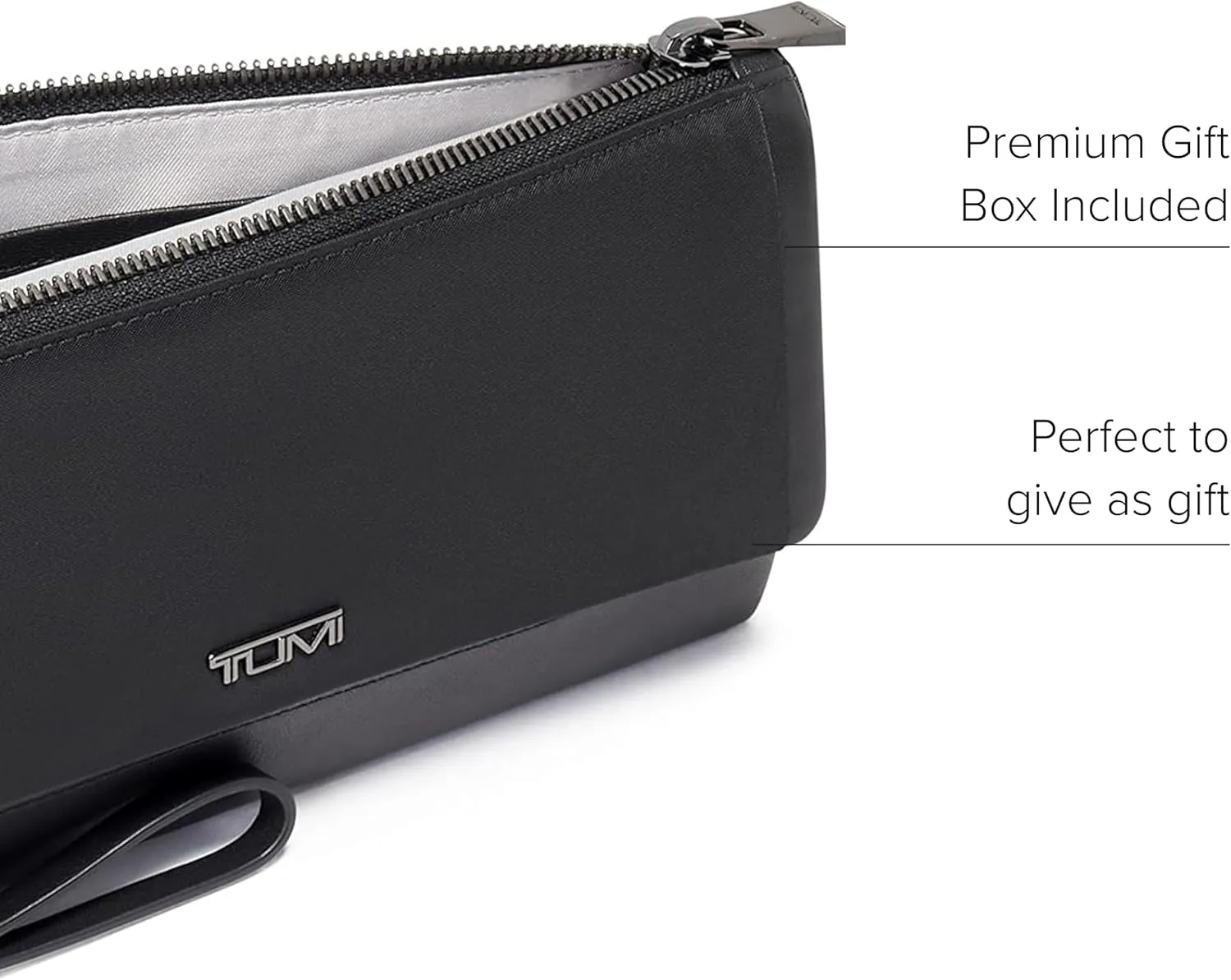 TUMI - Voyageur Travel Wallet - Wristlet Wallet with Passport, Cash & Card Holders - Zipper Wallet for Women - With Gift Box - Black/Gunmetal