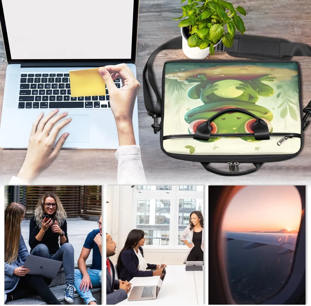 Turtle Cute Style Laptop Shoulder Bag for Tablet Computer Notebook Sleeve Messenger Carrying Case Briefcase Tote