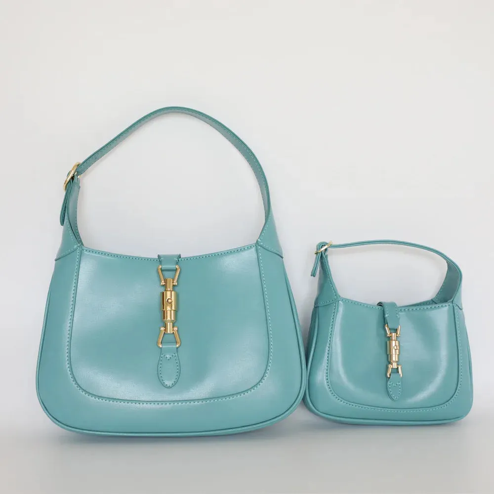 UBELLIN 2023 Real Leather Saddle Vintage Crossbody Bags for Women Small Underarm Bags Luxury Design Retro Horsebit Tote Bags