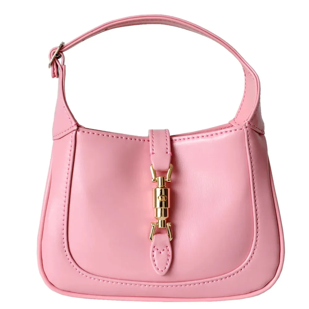 UBELLIN 2023 Real Leather Saddle Vintage Crossbody Bags for Women Small Underarm Bags Luxury Design Retro Horsebit Tote Bags