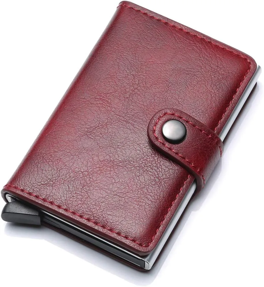 Ultra-thin RFID blocking wallet secure credit card wallet Credit Card Holders (7)