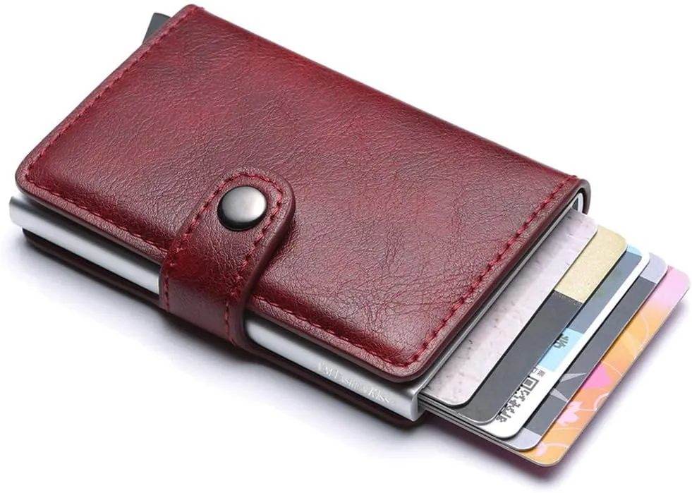Ultra-thin RFID blocking wallet secure credit card wallet Credit Card Holders (7)