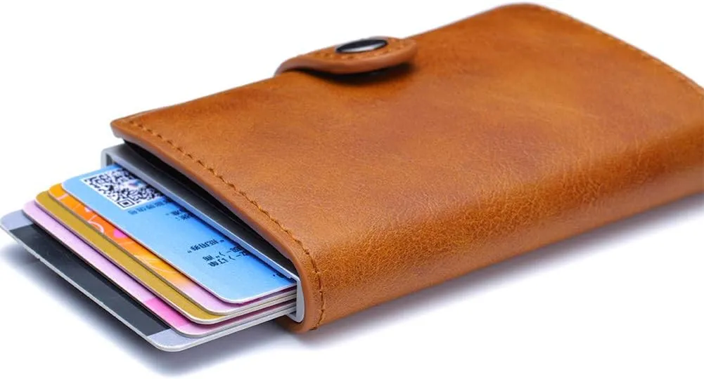 Ultra-thin RFID blocking wallet secure credit card wallet Credit Card Holders (7)
