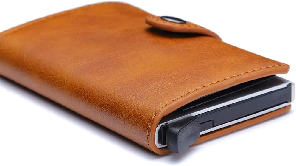 Ultra-thin RFID blocking wallet secure credit card wallet Credit Card Holders (7)